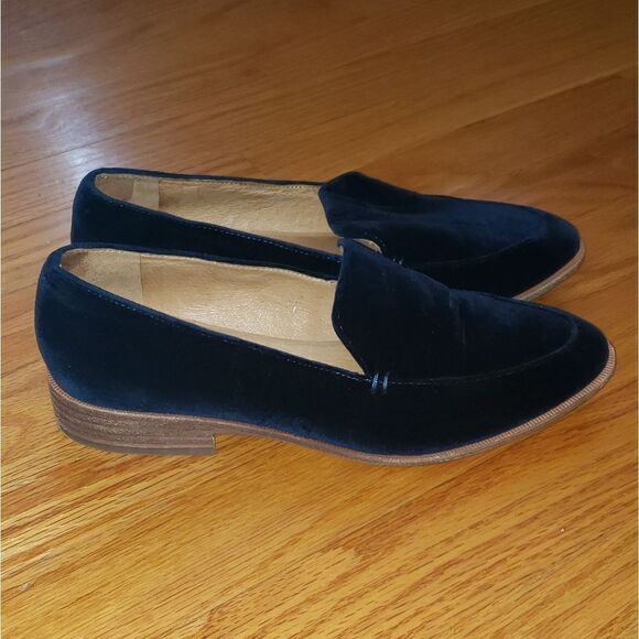 Madewell Blue Leather Loafers - Picture 1 of 7